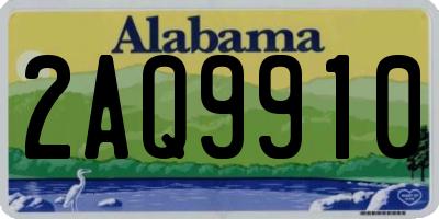 AL license plate 2AQ9910