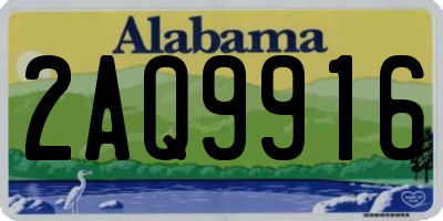 AL license plate 2AQ9916