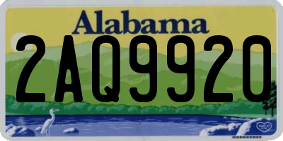 AL license plate 2AQ9920