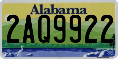 AL license plate 2AQ9922