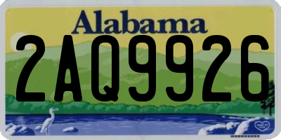 AL license plate 2AQ9926