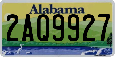 AL license plate 2AQ9927