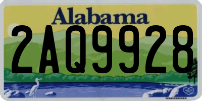 AL license plate 2AQ9928