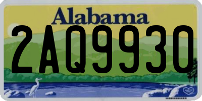 AL license plate 2AQ9930