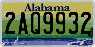 AL license plate 2AQ9932