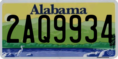 AL license plate 2AQ9934