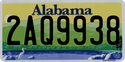 AL license plate 2AQ9938