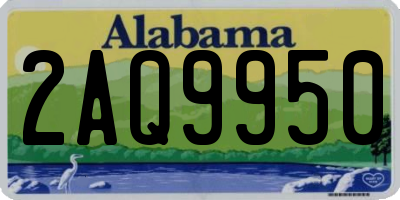 AL license plate 2AQ9950