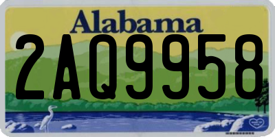 AL license plate 2AQ9958