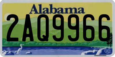 AL license plate 2AQ9966