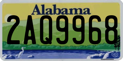 AL license plate 2AQ9968