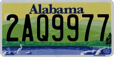 AL license plate 2AQ9977