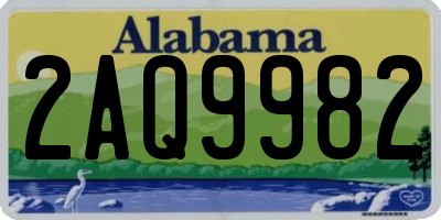 AL license plate 2AQ9982