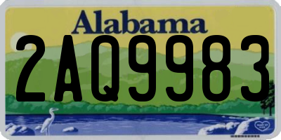 AL license plate 2AQ9983