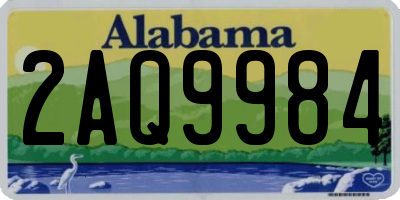 AL license plate 2AQ9984
