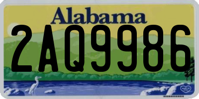 AL license plate 2AQ9986