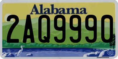 AL license plate 2AQ9990