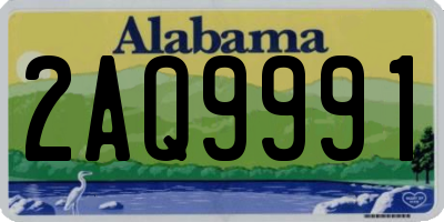 AL license plate 2AQ9991