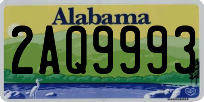 AL license plate 2AQ9993