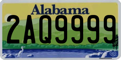 AL license plate 2AQ9999