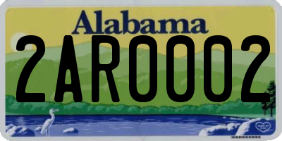 AL license plate 2AR0002