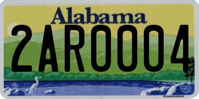 AL license plate 2AR0004