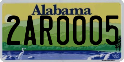 AL license plate 2AR0005