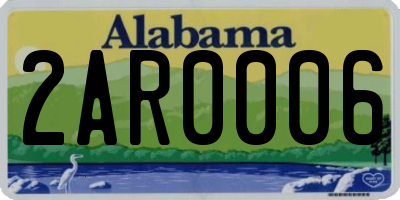 AL license plate 2AR0006