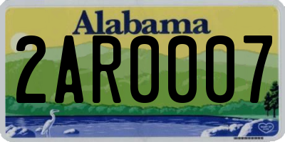 AL license plate 2AR0007
