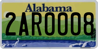 AL license plate 2AR0008