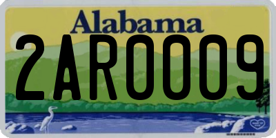 AL license plate 2AR0009