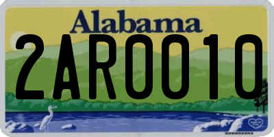 AL license plate 2AR0010