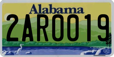 AL license plate 2AR0019
