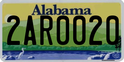 AL license plate 2AR0020