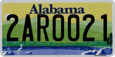 AL license plate 2AR0021