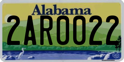 AL license plate 2AR0022