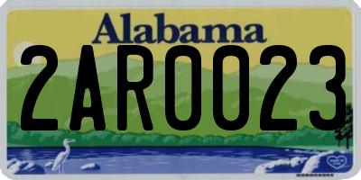 AL license plate 2AR0023