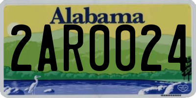 AL license plate 2AR0024