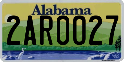 AL license plate 2AR0027