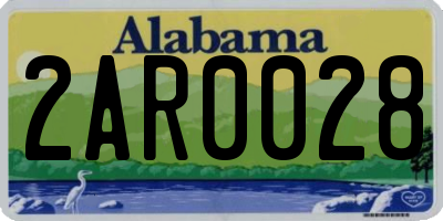 AL license plate 2AR0028
