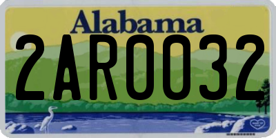 AL license plate 2AR0032