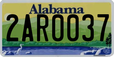 AL license plate 2AR0037