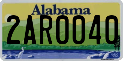 AL license plate 2AR0040