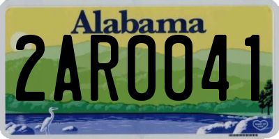 AL license plate 2AR0041