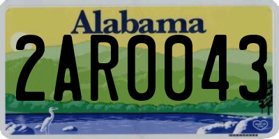 AL license plate 2AR0043