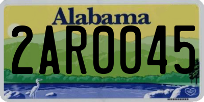 AL license plate 2AR0045