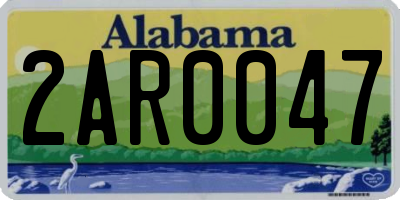 AL license plate 2AR0047