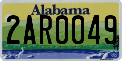 AL license plate 2AR0049