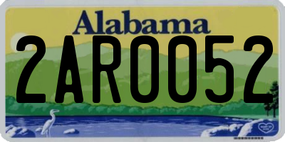 AL license plate 2AR0052
