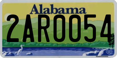 AL license plate 2AR0054